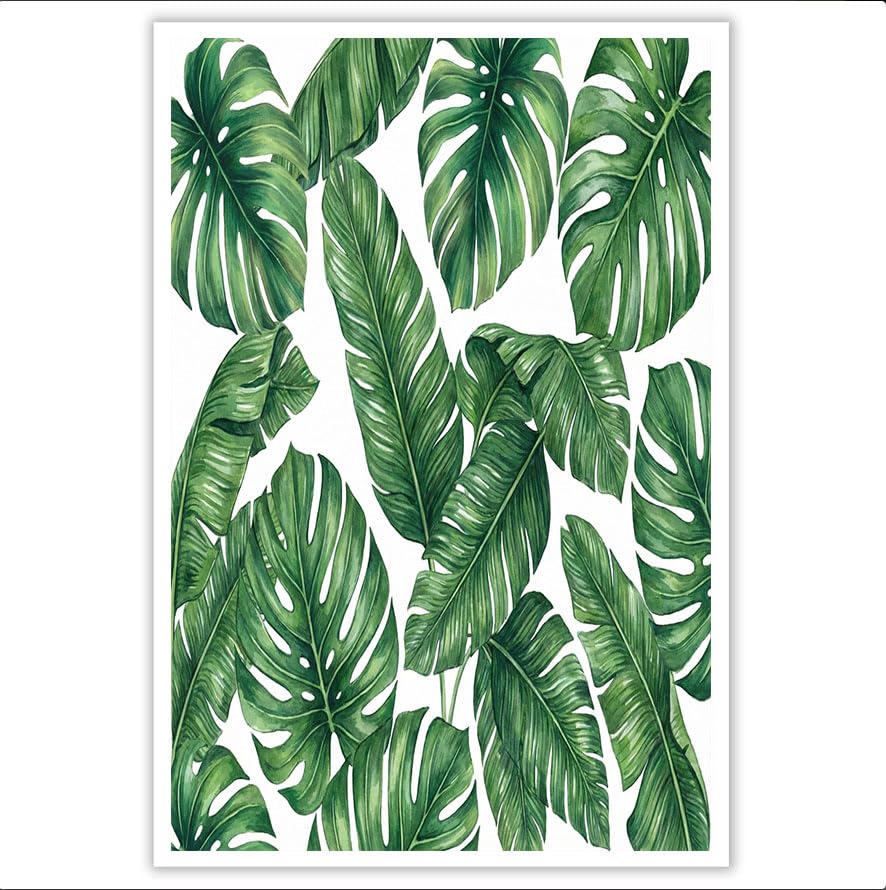 Affiche poster plantes de Monstera verte pour illuminer votre salon et grand couloir contemporain