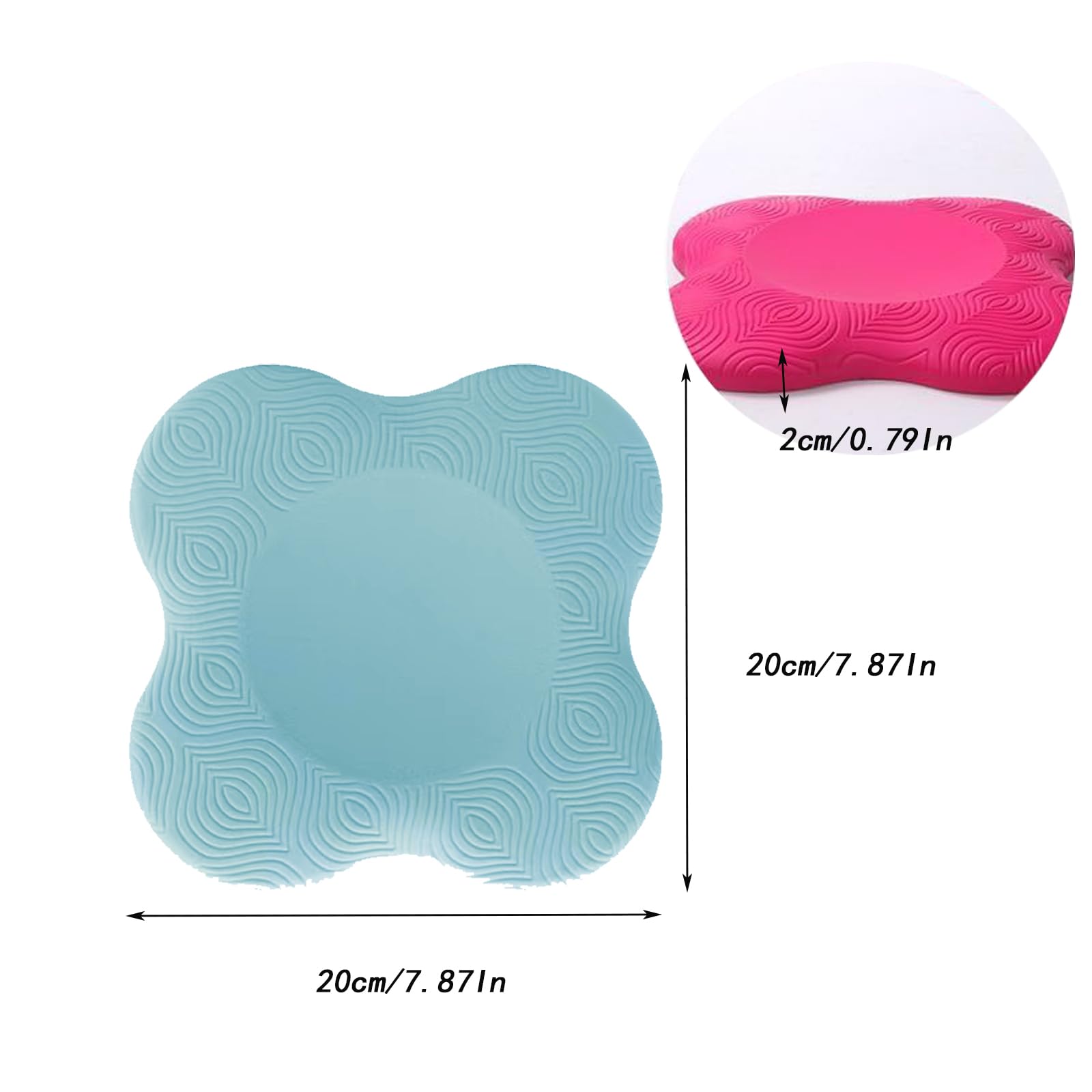 Zealtop Yoga kniebeschermer Kussen Extra Dik voor Knieën Ellebogen Pols Handen Hoofd Foam Yoga Pilates Uitwerken Kneeling pad (Lake Blue 2packs