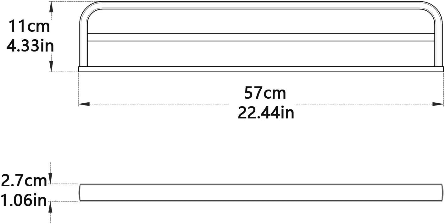 SUS304ステンレス鋼二重層壁に取り付けられたタオルバーラックバスルームとキッチンクロム仕上げタオルレールは、耐久性とモダンなデザ