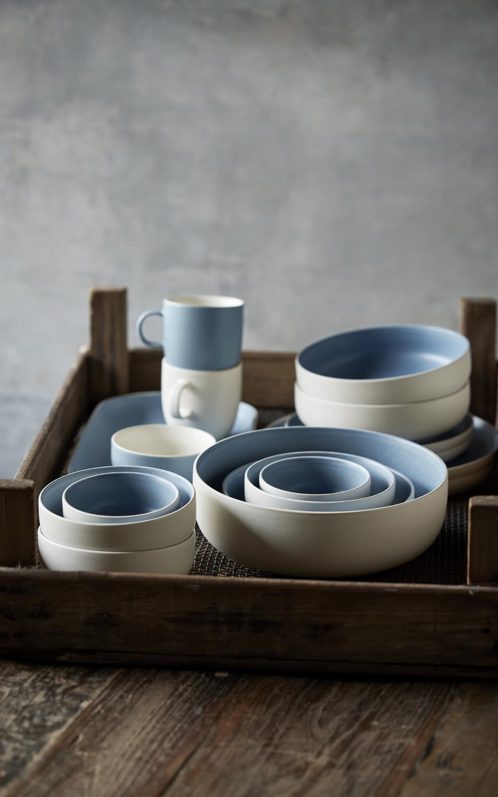 Studio Round North Salata Kasesi Dia 25 cm Mat Beyaz/Mat River