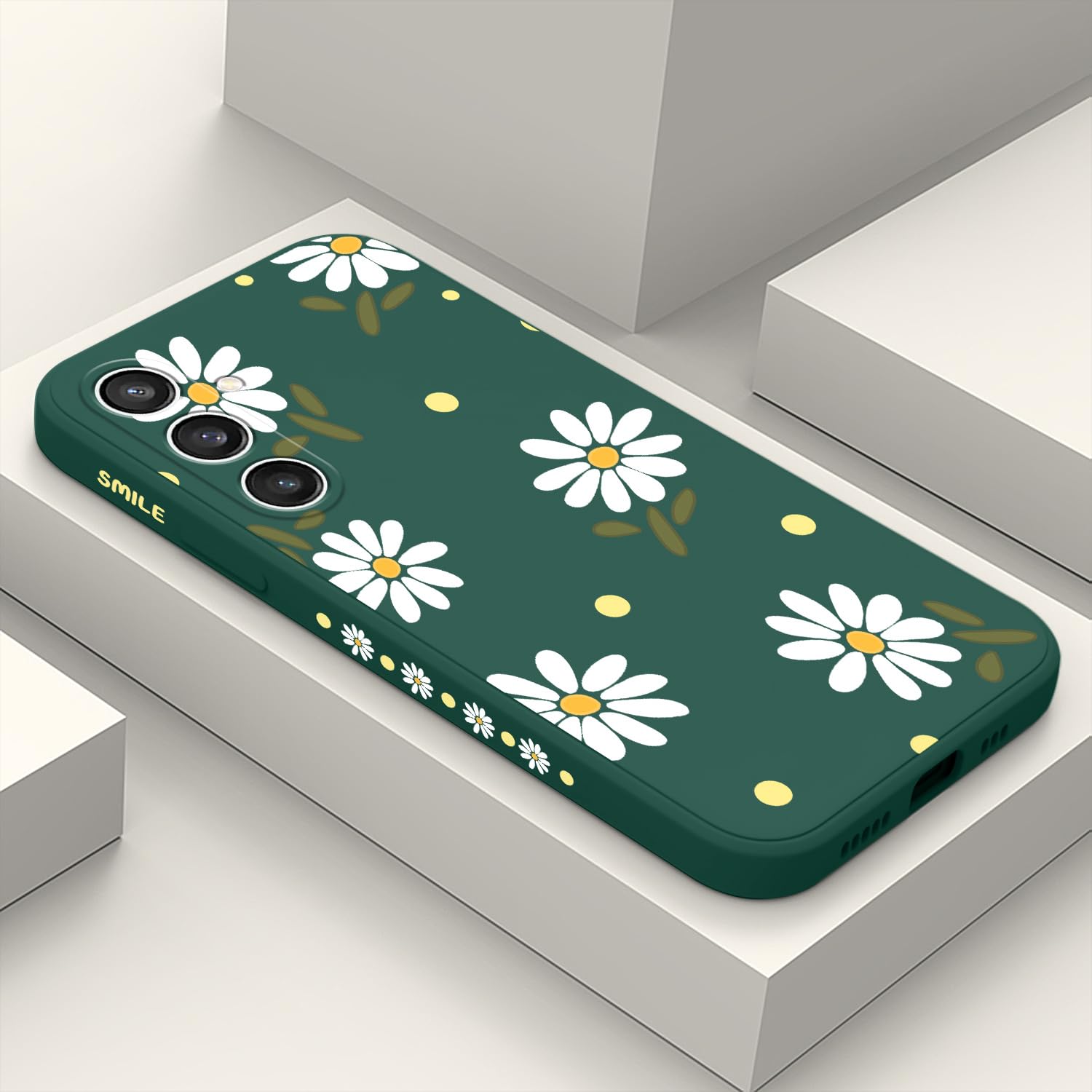 LEECG for Samsung Galaxy S24 Case, Creative Flower Pattern Design S24 Phone Cover Drop Protection Soft Ultra Thin Scratch Resistant Microfiber Lining