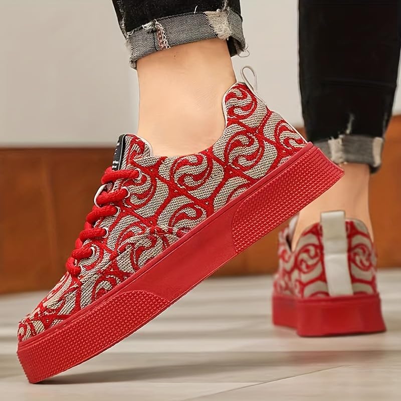 Men's Fashion Art Line Skateboard Shoes - Durable Grip, Breathable and Lightweight2