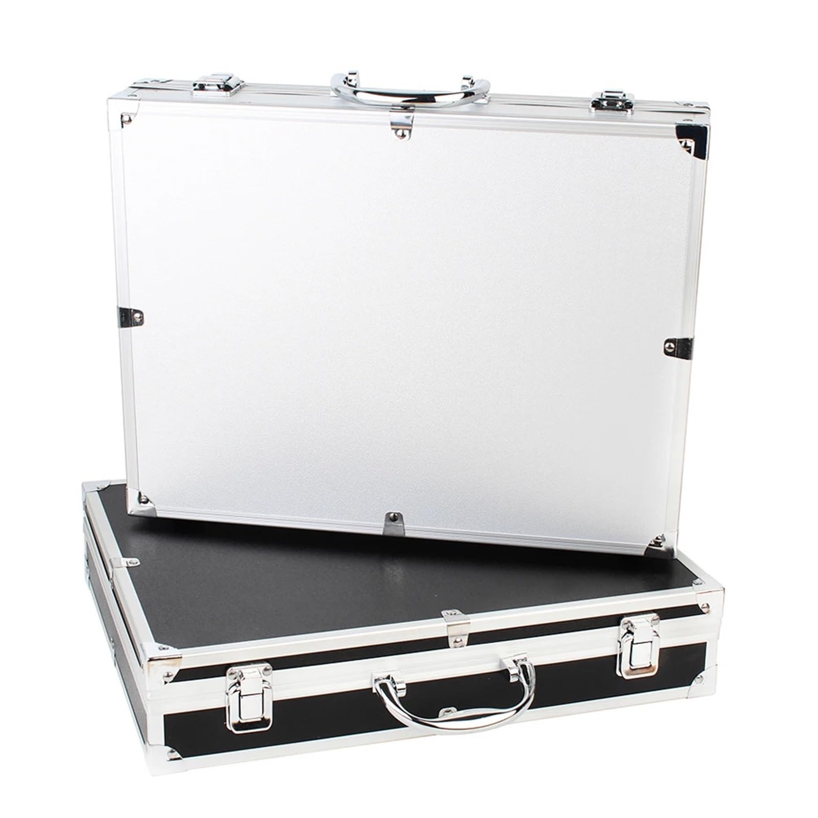 Werkzeugkasten, Aluminium-Instrumentenkoffer, Aufbewahrungsbox, tragbare Geräte, Organizer-Boxen, großer Hartschalenkoffer aus Aluminium(Black)