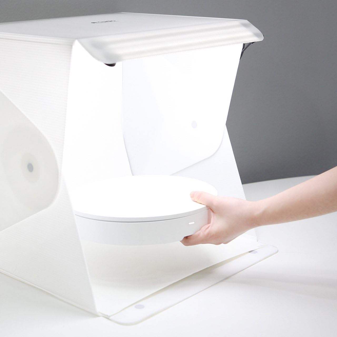 Foldio 2 Studio with Foldio360 : Orangemonkie STUDIO SET ? Foldio 2 Folding Portable Tabletop Studio Included with Shooting Tent Lighting AND Foldio360 Smart Turntable for 360 Degree Images for Smartphone or DSLR Camera Photography