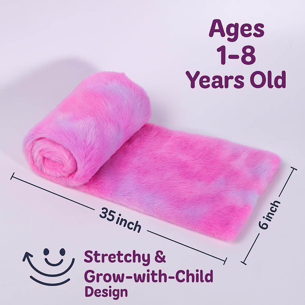 Kids Winter Rainbow Scarf Toddler Tie Dye Plush Shawl Warm Scarves Neck Warmer for Girls Boys - Image 5