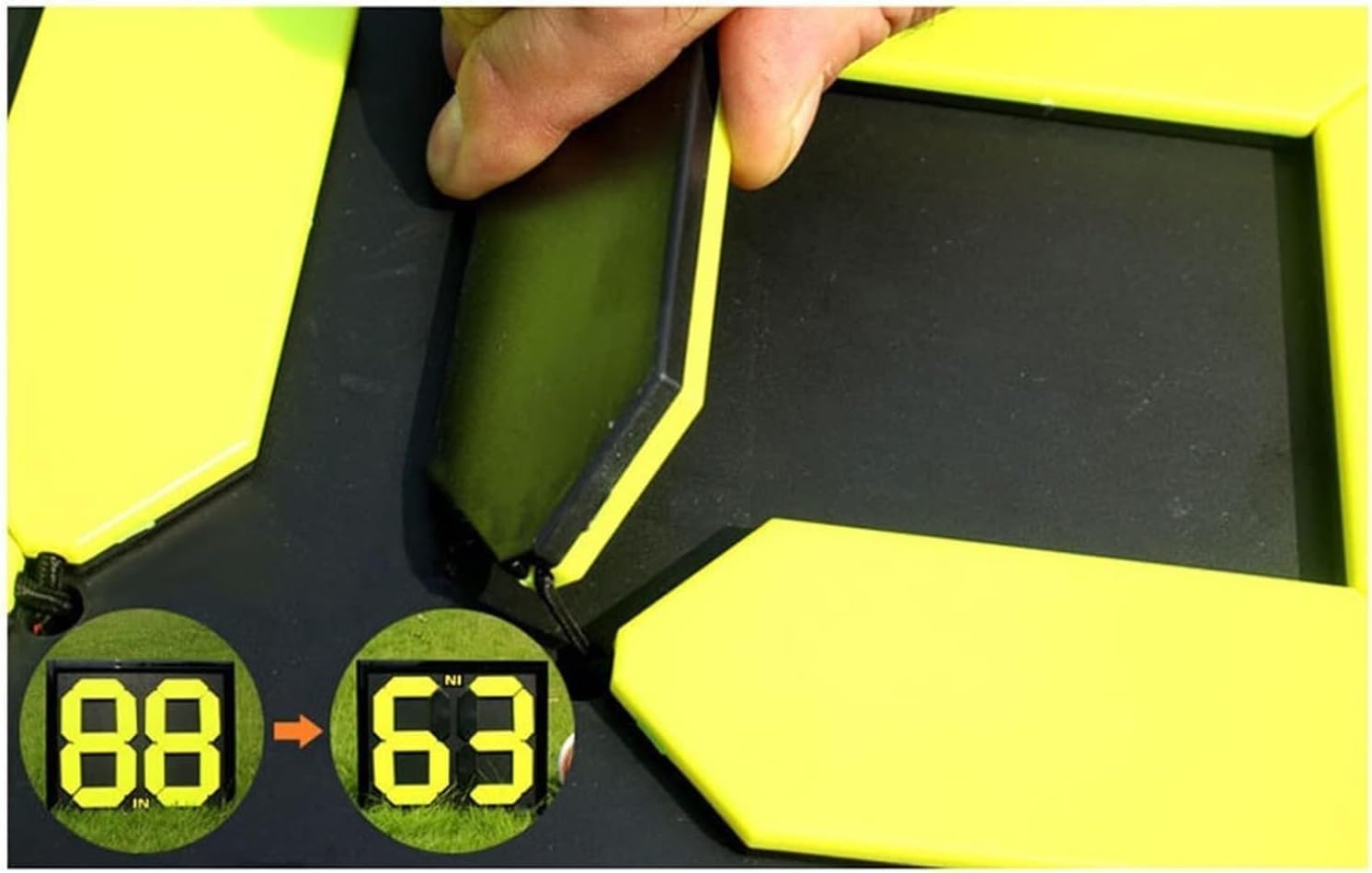 TIST Electronic Scoreboard 4-Digit Football Scoreboard Competition Referee Scoreboard Indoor Sports Replacement Card Multi-Functional Double-Sided Display, Score Clock Scorekeeper