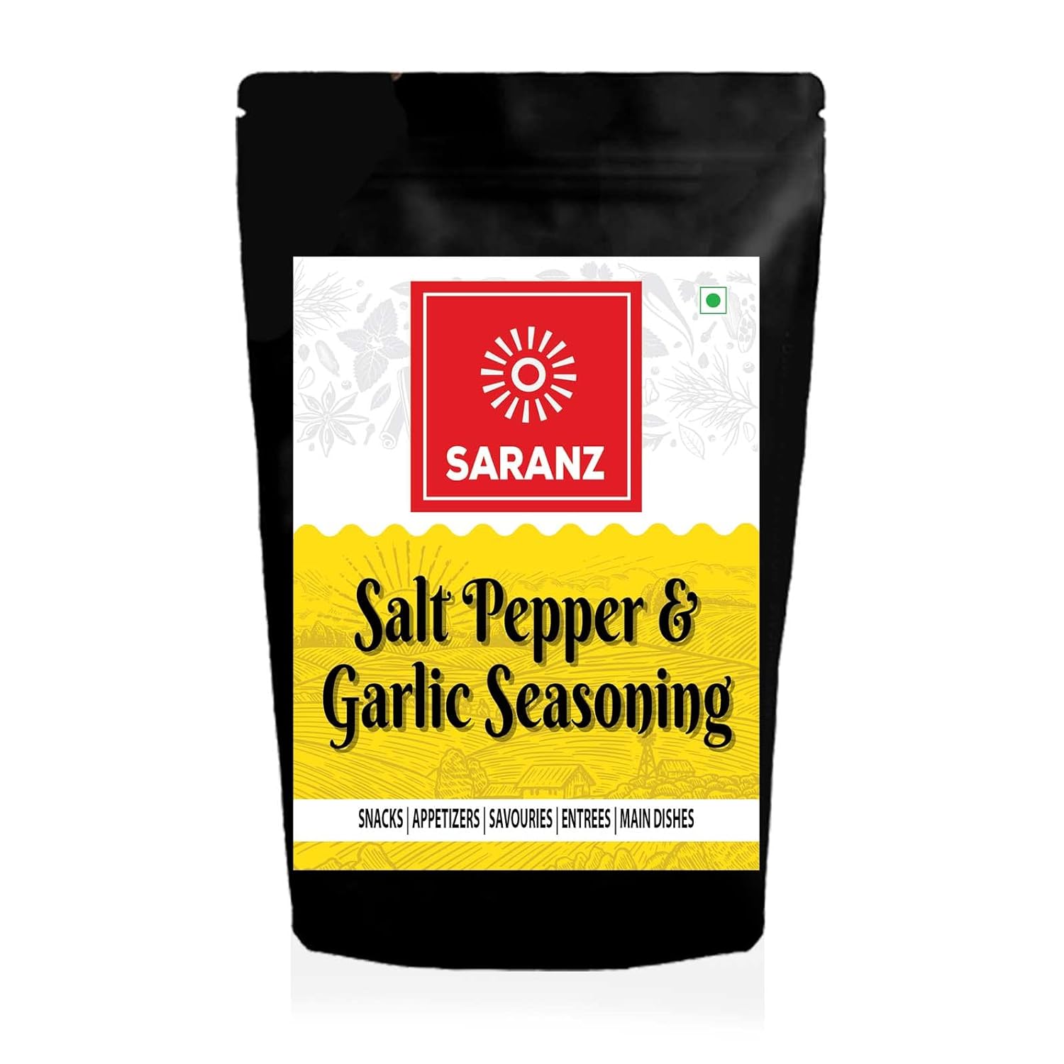 SARANZ Salt Pepper Garlic Mix Exotic Seasoning Perfect for Snacks