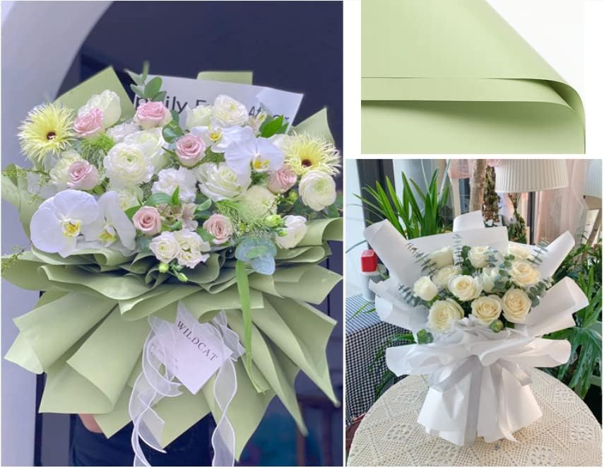 Miniatura 2 de XICHEN 20 hojaspapel de regalo de flores de estilo coreano, impermeable, papel de ramo de floristería, manualidades, papel de regalo ouya de 22.8 x