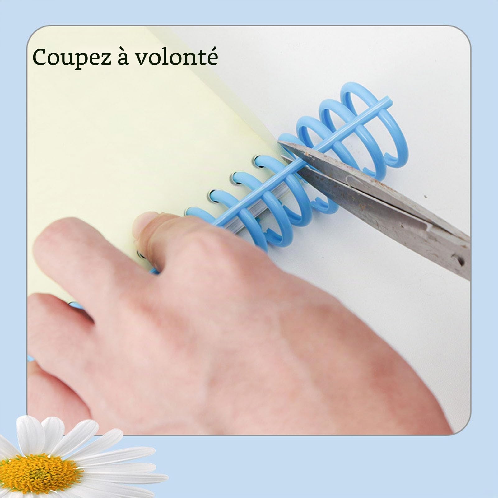BORDSTRACT 14 pièces 14 couleurs peigne reliure dos, capacité de 150 feuilles 19mm x 30 anneaux PP plastique reliure peigne cahier calendrier
