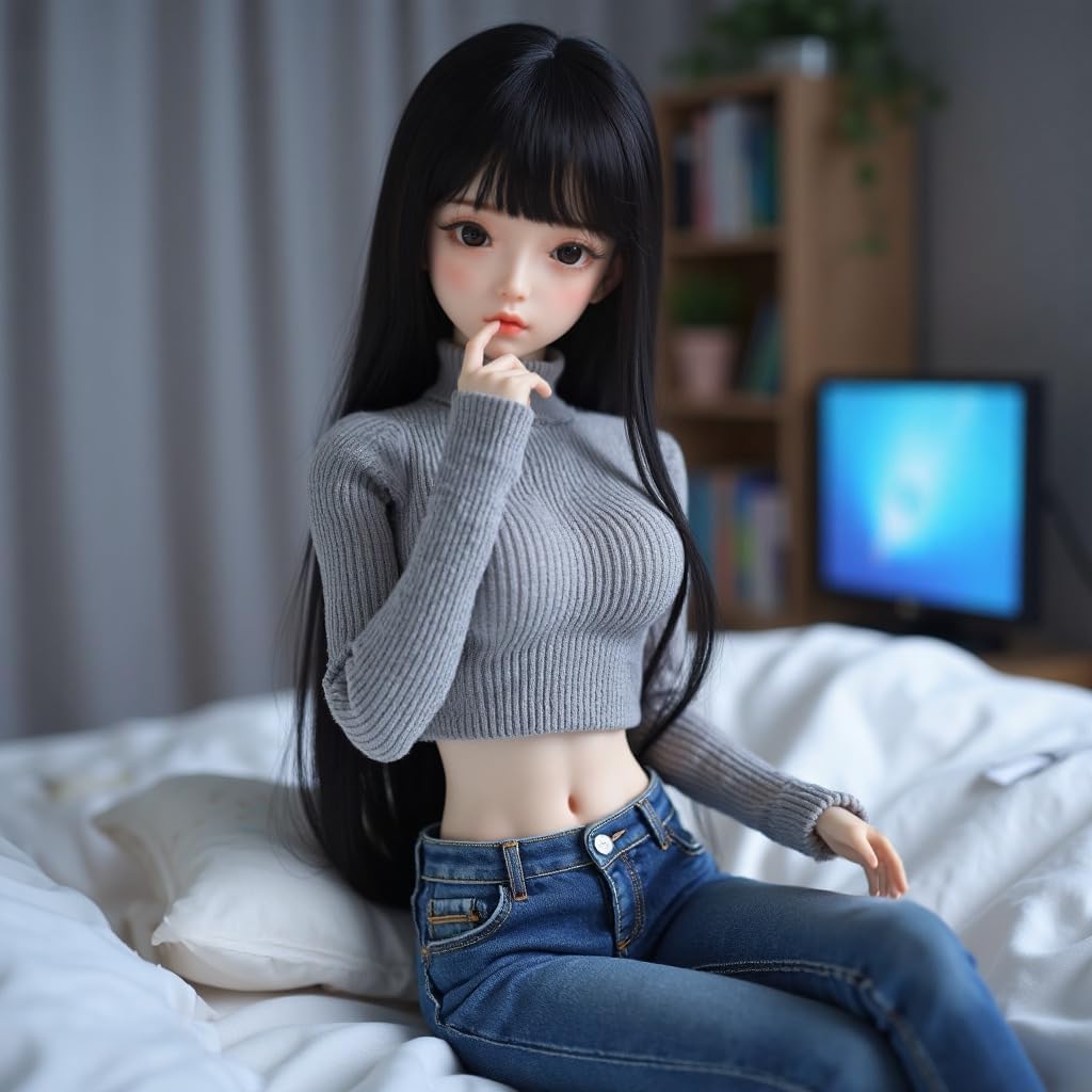 24in Female Seamless Action Figure Silicone, Flexible Female Figure, Suitable for Cosplay Doll/Photography/Art TPE Bodies and Heads, Wigs Non-Picture Hair and Clothes 6LBS (60c-m Nature)