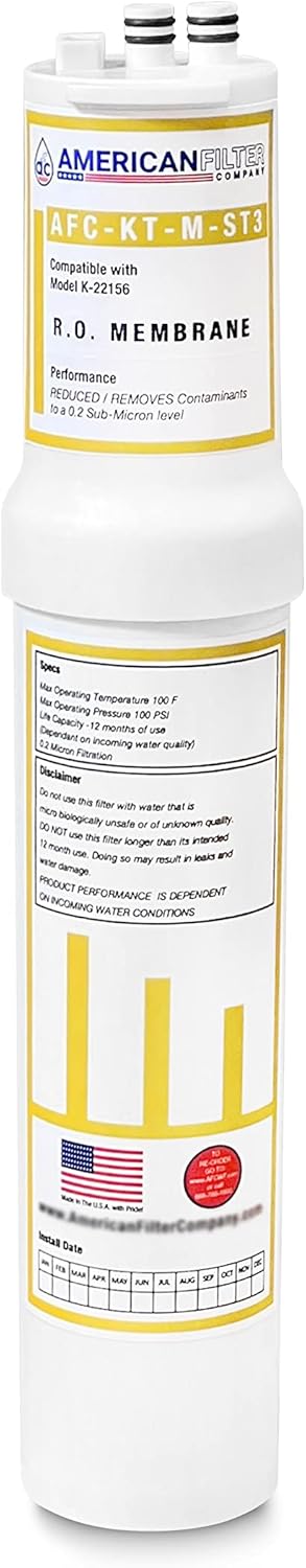 American Filter Company® Model # AFC-KT-CB-ST4 Aquifer Water Filters, Compatible with Kohler K-22156, K-12156-NA, K-22155 1Pk - AFC-KT-CB-ST4-1P
