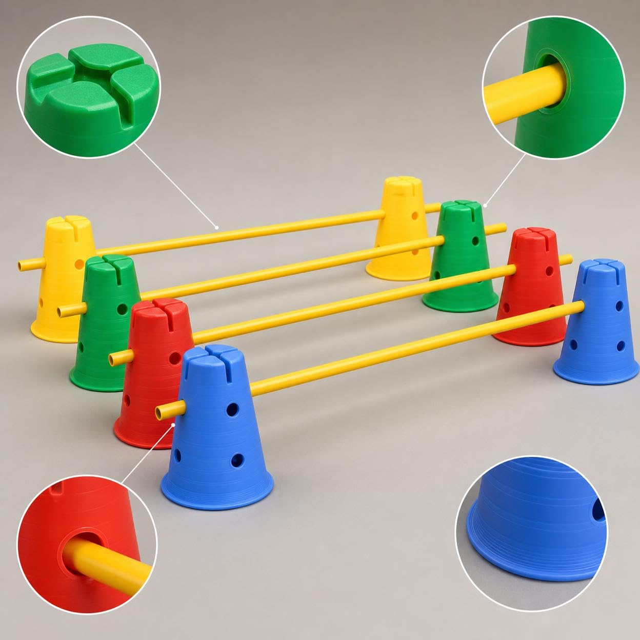 Entrenamiento Infantil Saltables con Paso Juego Interactivo para sarrollo Coordinación y Física Estructura Robusta, Style to 2