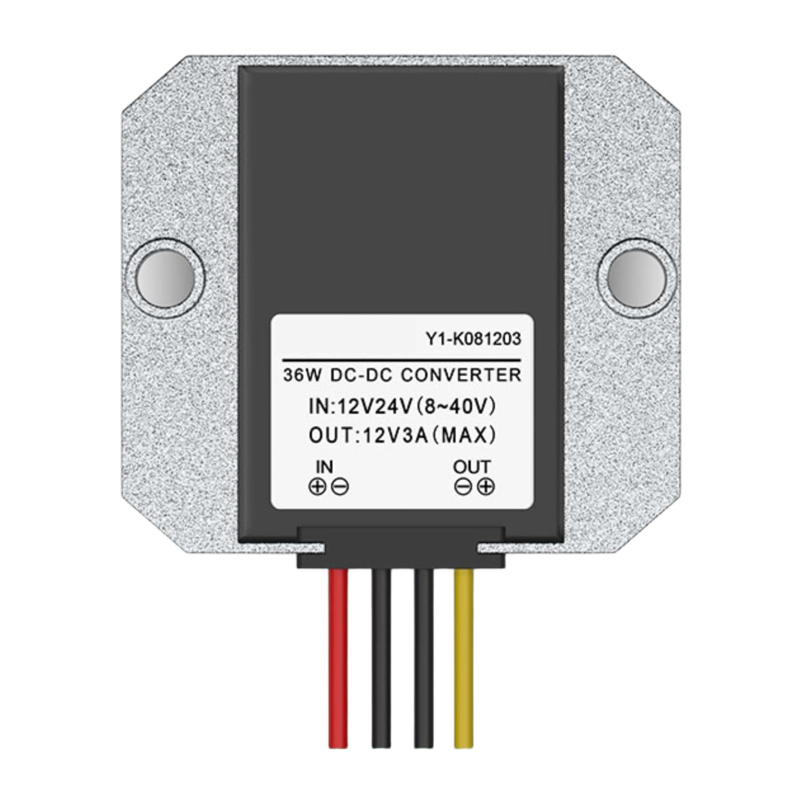 1 pcs Convertidor reductor DC-DC 12V 8-40V 24V(8-40V to 12V3A Regulated M Al)