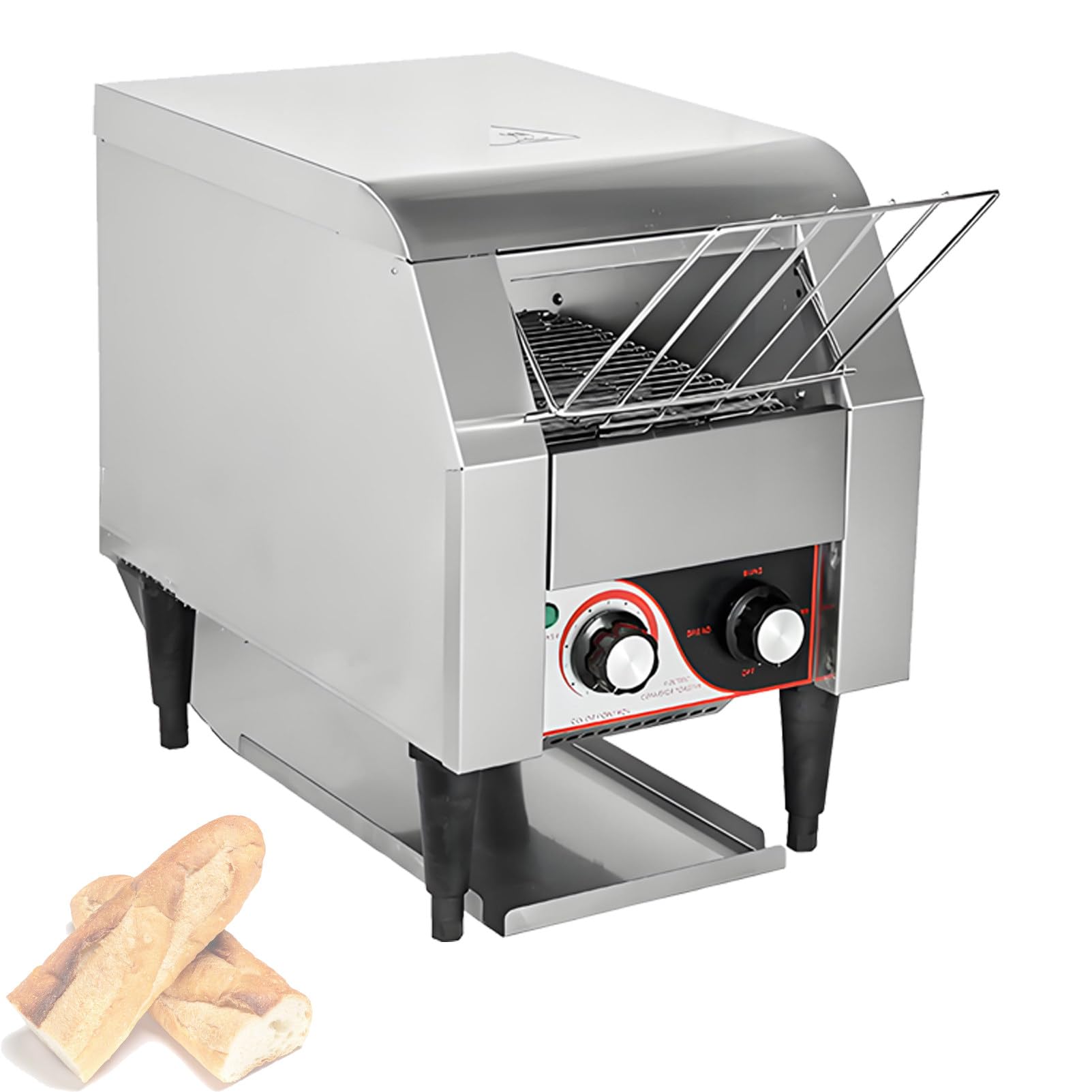 Horno Tostador De Pan Profesional,Tostadora Industrial EléCtrica 1 Piso INOX para HosteleríA para Migas Bollos Hamburguesa PanaderíA Restaurante Hotel 150Slices(Hour)