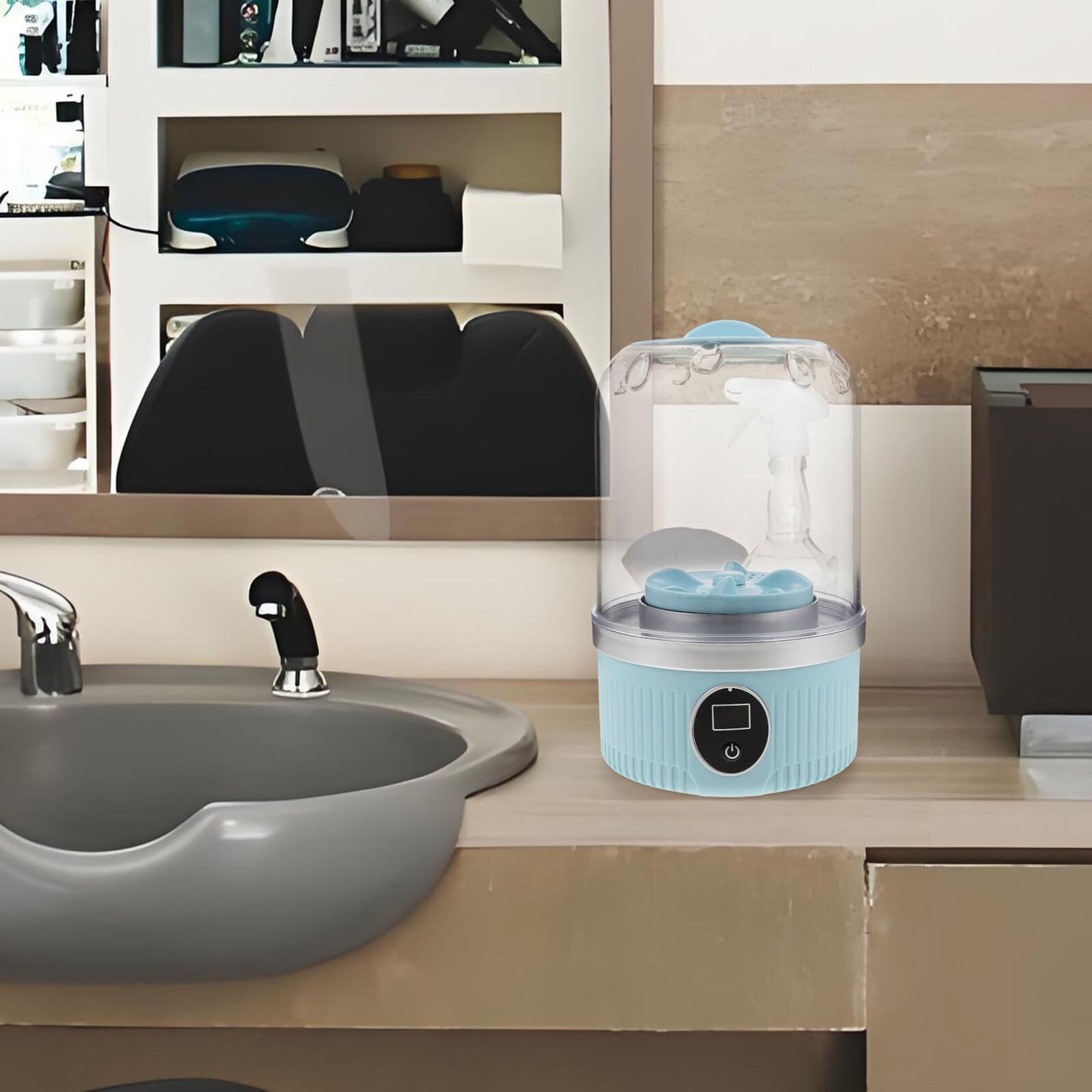Lavadora Portátil Pequeña Recargable 3000mah Azul para Ropa Interior | Mini Lavadora Compacta de Plástico, para Prendas Delicadas y Uso en Espacios Reducidos, Hogar
