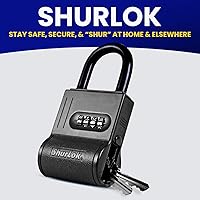 Vista 9 de ShurLok SL-100W candado a combinación de cuatro dígitos azul, SL-200W