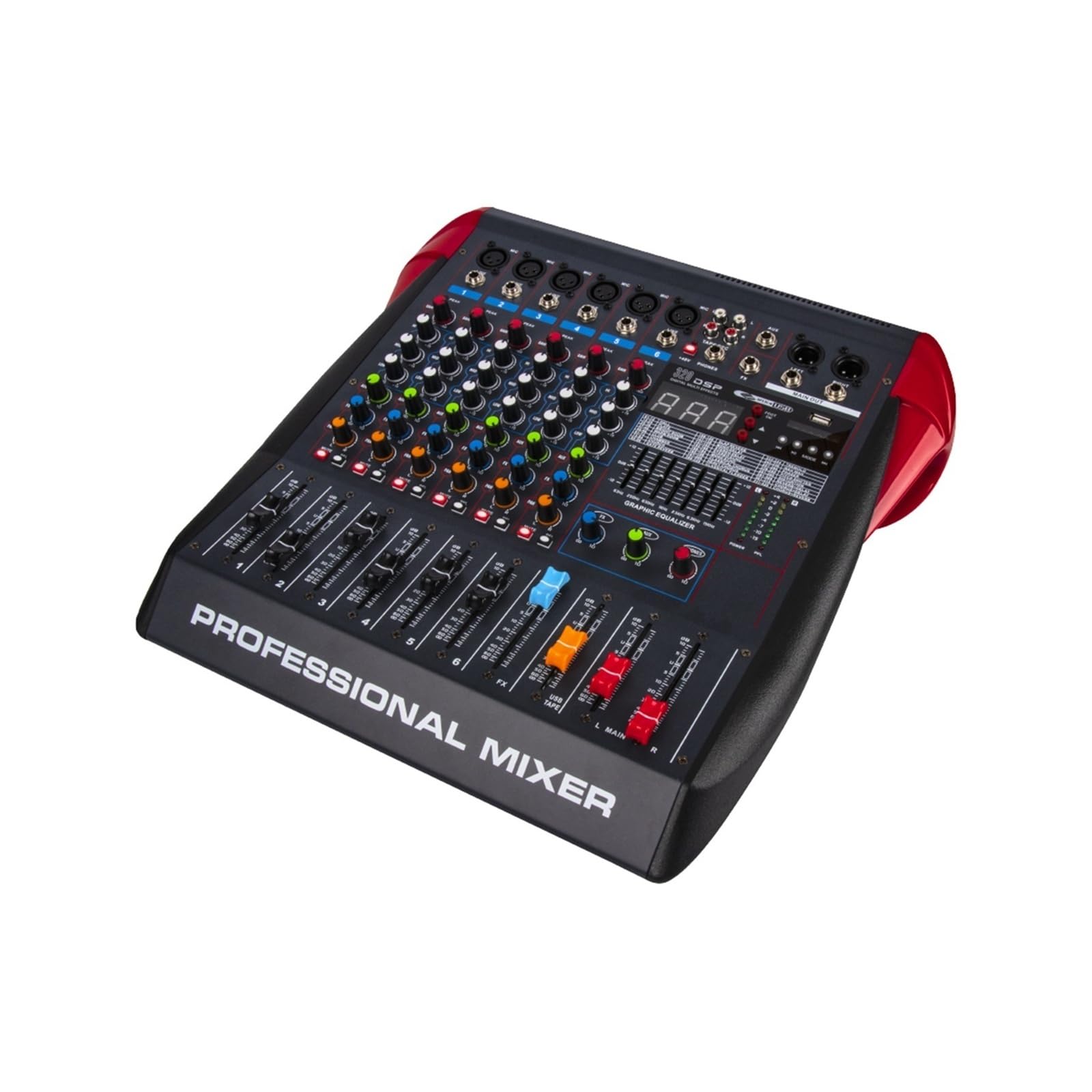 Mezclador de audio, Mezclador de 12 canales for grabación en vivo por computadora, for casa, KTV, banda, escenario, reproducción USB y MP3