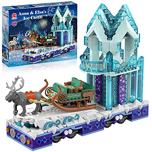 Magical Ice Castle Toys for Girls Building Blocks with A Reindeer Elsa and Anna Frozen Crystal Set - Compatible with LEGO - 912 Pieces