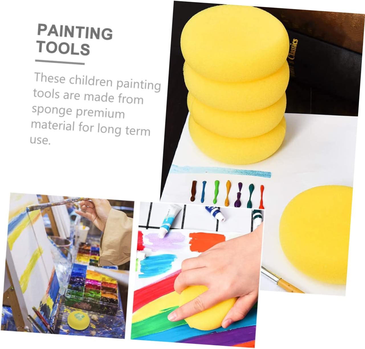 25pcs Boys and Girls Art Painting Sponge Shape Sponges for Cleaning and Art Projects