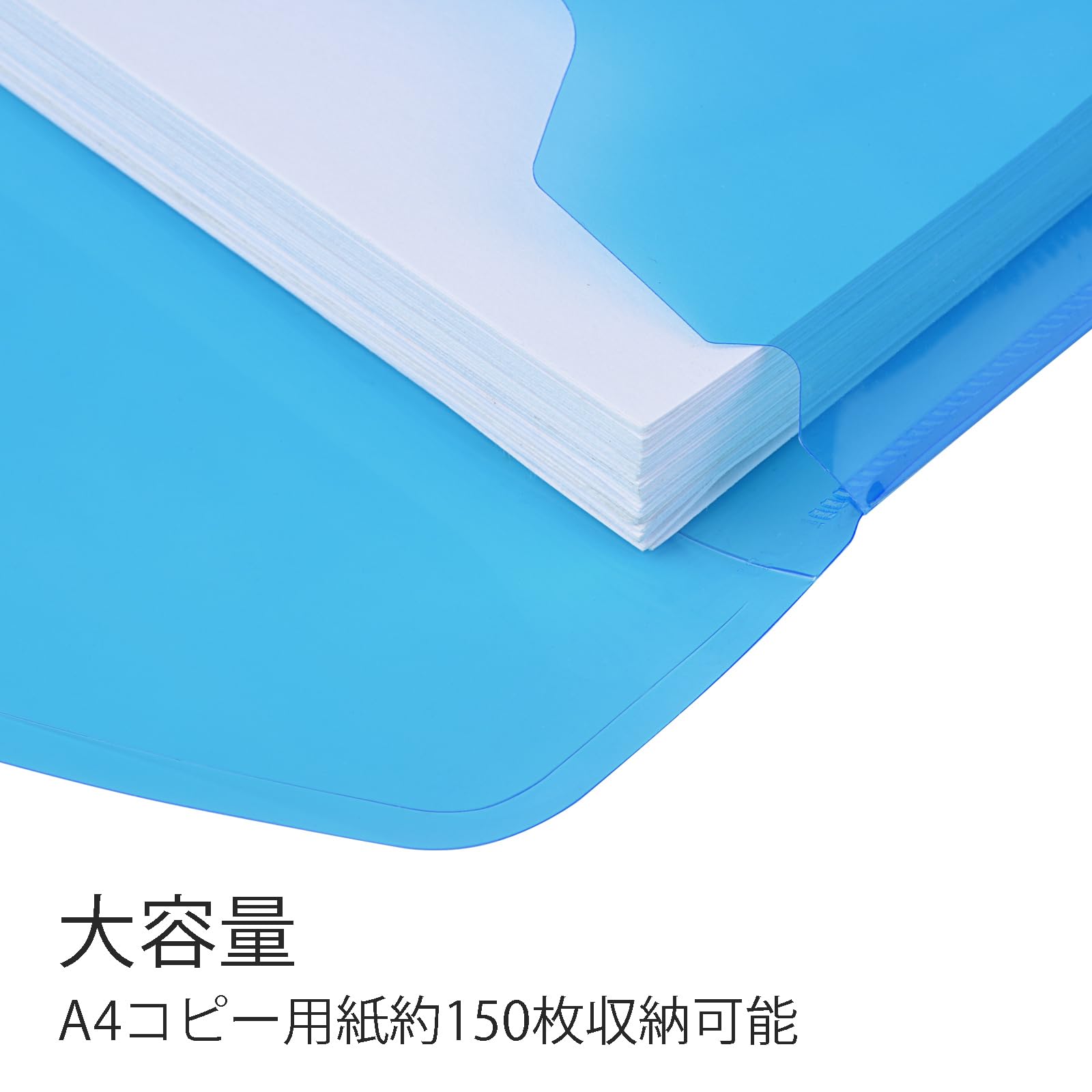 Amazon | ZCZN 書類収納 クリアホルダー マジックテープ式 クリア