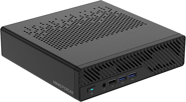 MINIS FORUM Mini PC NAB6 Lite, processeur Core i5-12600H 12 cœurs/16 Threads jusqu'à 4,5 GHz, Carte Graphique Iris XE, 16 GB DDR4/512 GB PCIe4.0 SSD, 2xHDMI/2xUSB-C/2xRJ45 2.5 LAN - 1