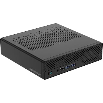 MINIS FORUM Mini PC MS-A1, Barebone Mini Workstation with DDR5/4xM.2 NVMe SSD/AMD AM5 CPU, 2.5G RJ45 LAN x 2, HDMI/DP/Type-C,