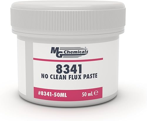 MG Chemicals 8341-50ML Pasta de fundente de soldadura sin limpieza, tarro de 1.73 oz, paquete de 1