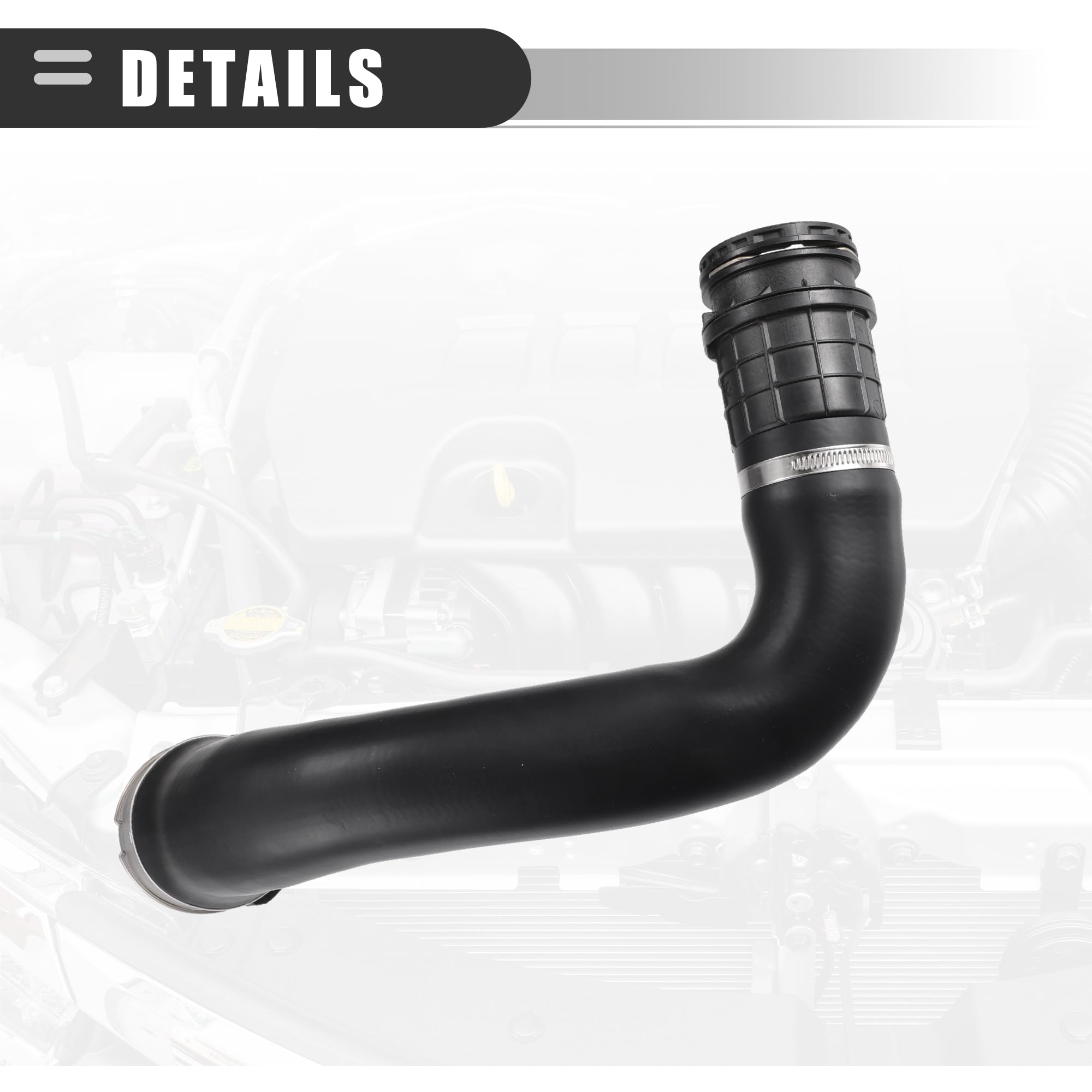 Motoforti Tubo de manguera de admisión de filtro de aire del motor, manguera de admisión de aire, para Chevry Cruze 2016-2019, goma, con abrazadera, n.º 13374646, color negro