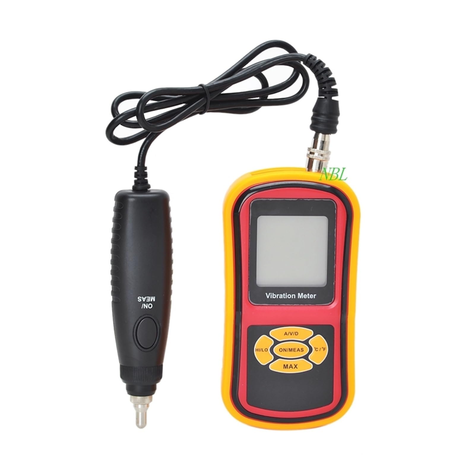 WDWDW Vibration Meter Tester,Digital 0.1~199.9m/s2 Portable Electronic Vibro Analyzer Acceleration Velocity Displacement