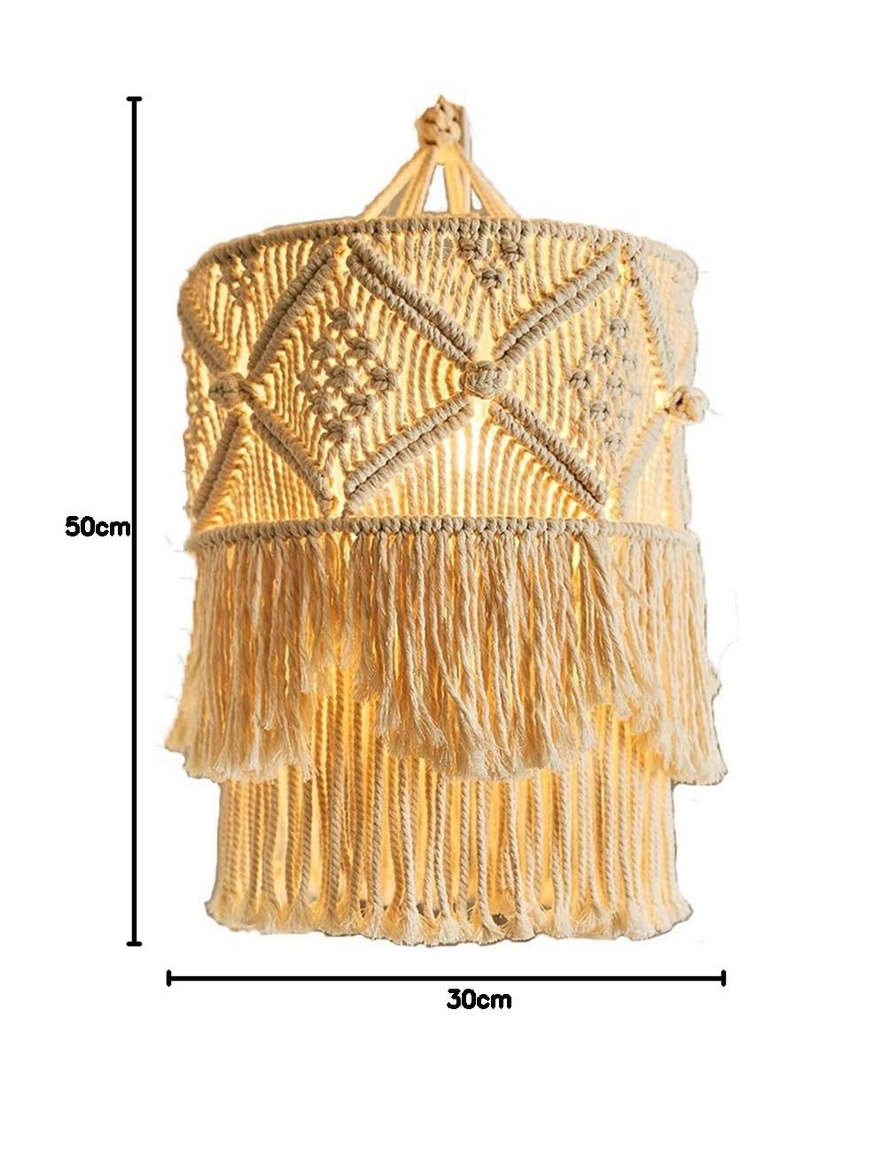 Arazzo da Parete Fatto Un Mano Paralume Macrame Boho Decor Nappa Arazzo Sfondo Testiera Appeso Un Parete
