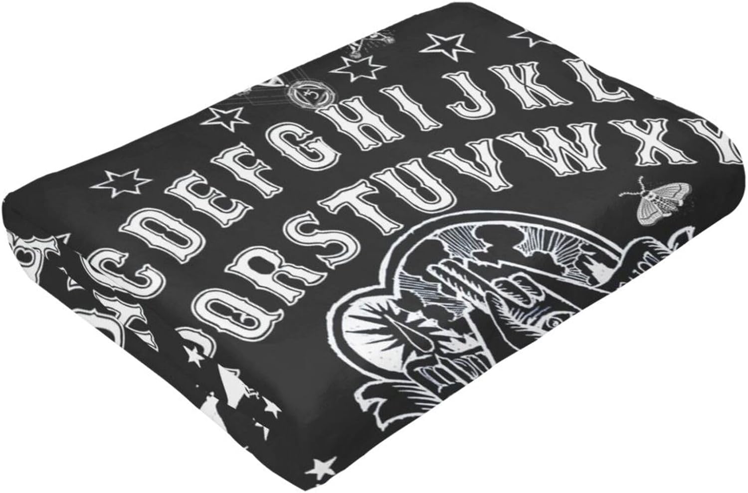 Ouija Board Goth Throw Blanket Halloween Blanket Witch Spooky Gifts Black Size 50"*40" - Image 6