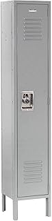 Global Industrial Single Tier Locker, 12x15x60, 1 Door Ready To Assemble, Gray