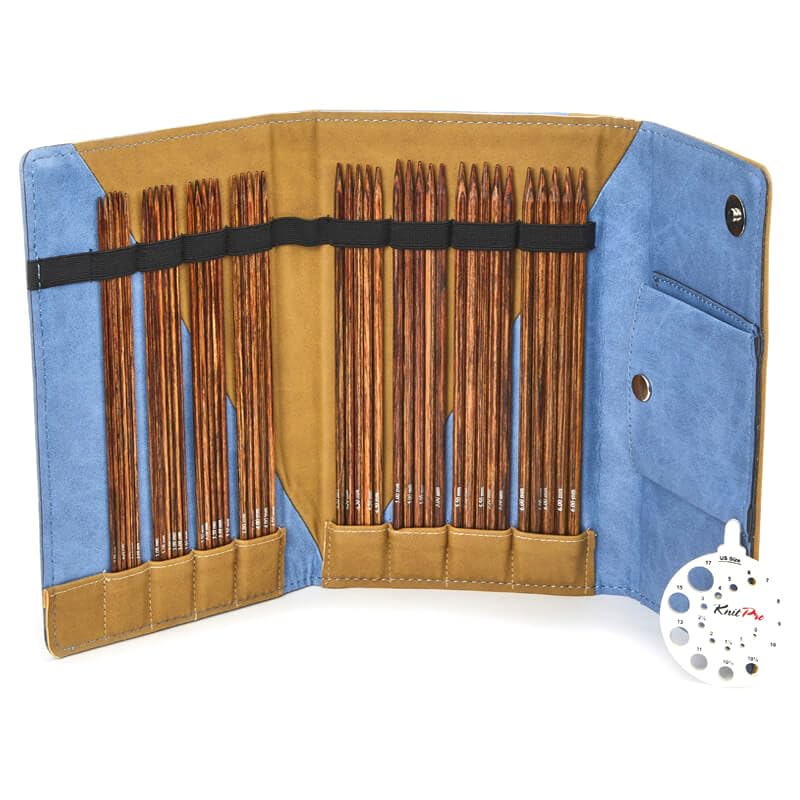 KnitPro Ginger Grande Double Pointed Needle Set 6" (15cm), Brown
