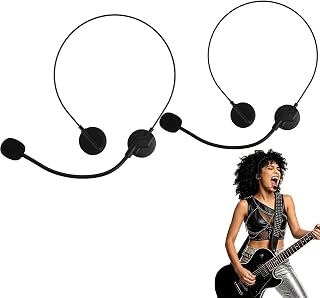 Fake Headset, Fake Microphone Headset Prop Rockstar Singer Outfit Fake Mic Headphone for Halloween Cosplay Party Accessories