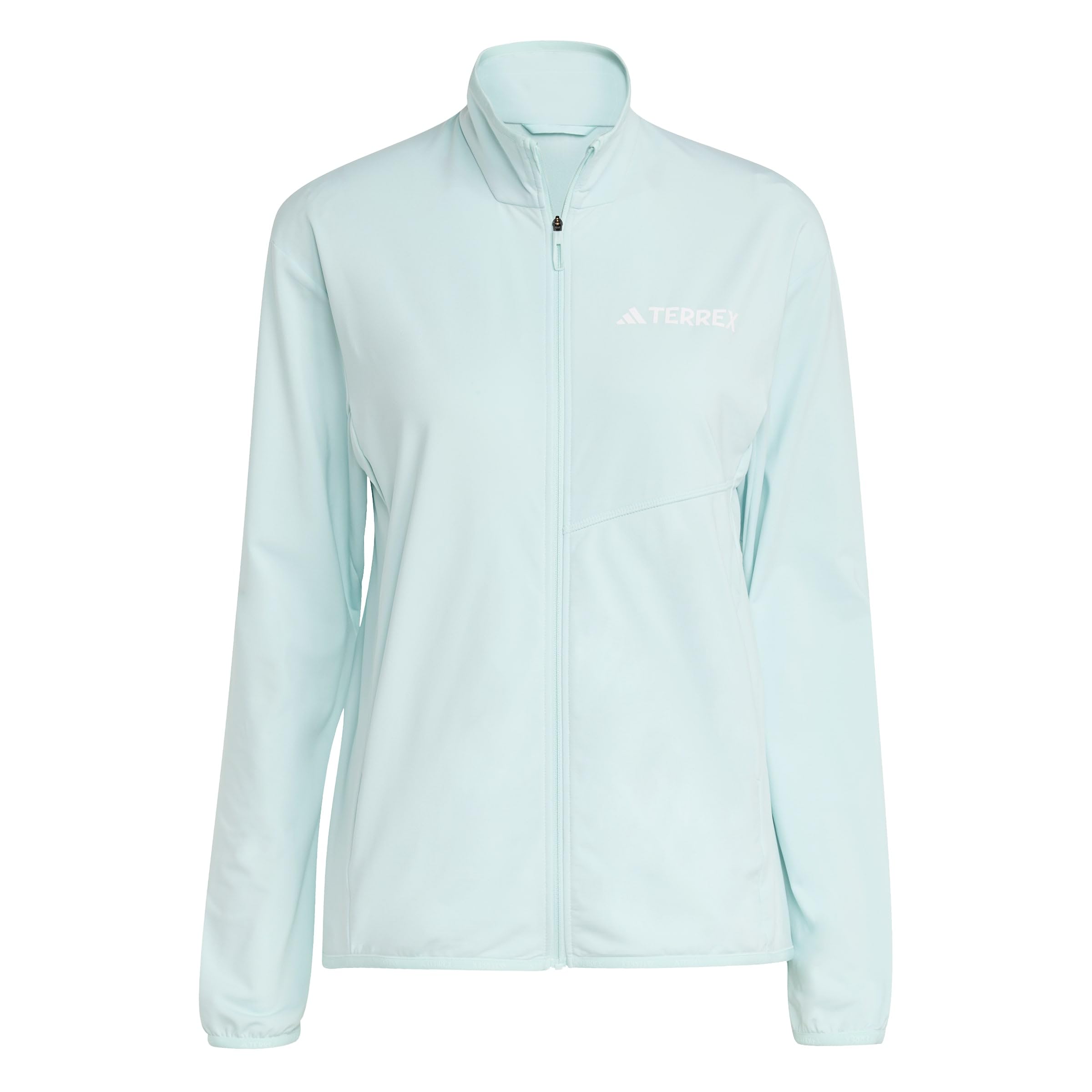 adidas Women's Terrex Multi CLIMAWARM Full Zip Tech Fleece Jacket, semi flash aqua, XS