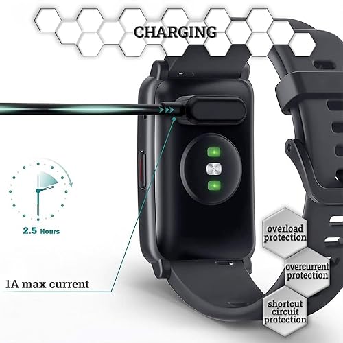 Miniatura 3 de iConv Cargador de cable para HonorHuawei Band 6, 7, 8 3.3 pies compatible con Huawei Watch Fit, Huawei Band 678, Huawei Kids Watch 4X, Honor Watch