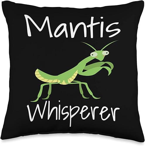 Funny Praying Mantis Gifts Funny Whisperer Praying Mantis Humor Bug Lover - Almohada de 16 x 16 pulgadas, multicolor