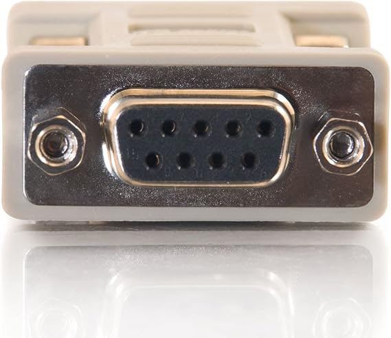 C2G 08075 DB9 Male to DB9 Female Serial RS232 Null Modem Adapter, Beige