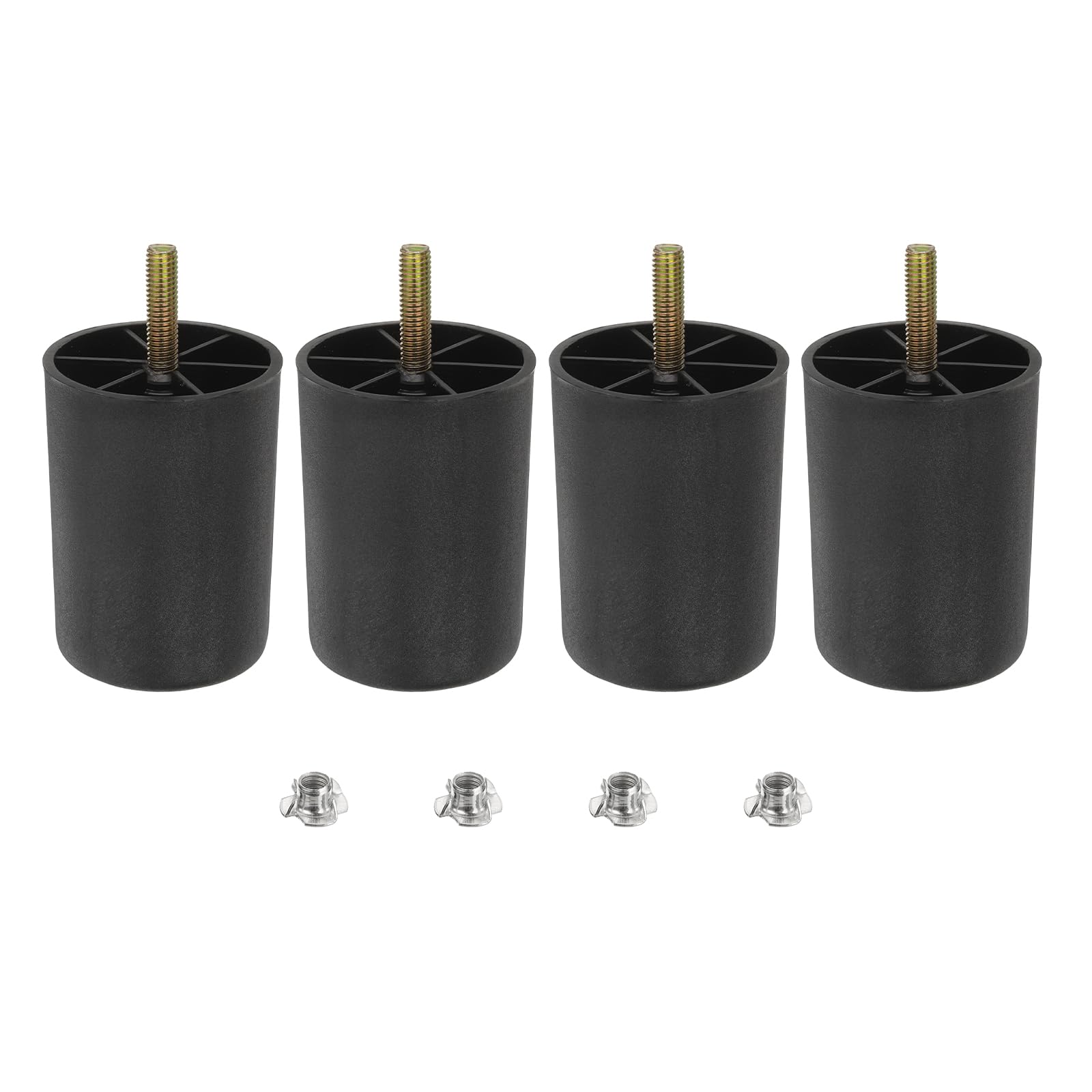 Uxcell 10" Black Metal Furniture Legs – 8-Pack Replacement Feet For Sofa, Cabinet, Table, DIY (1200 Lb Capacity)