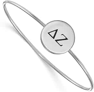 Amazon.com: LogoArt Sterling Silver Delta Zeta Enameled Slip-on