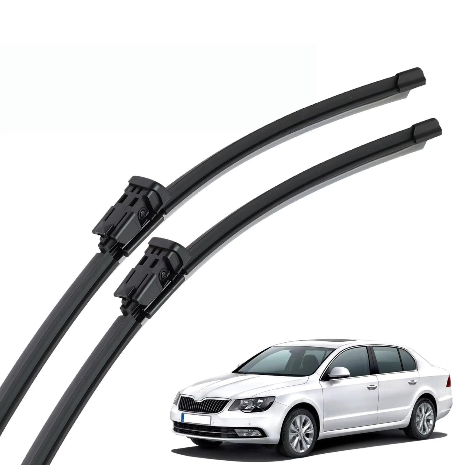 PAPEP Windscreen Wiper Blades for Skoda Superb B6 2008-2015 24''+18'', Front Replacement Wipers OEM Quality Water Repellent Rubber Automotive Windshield
