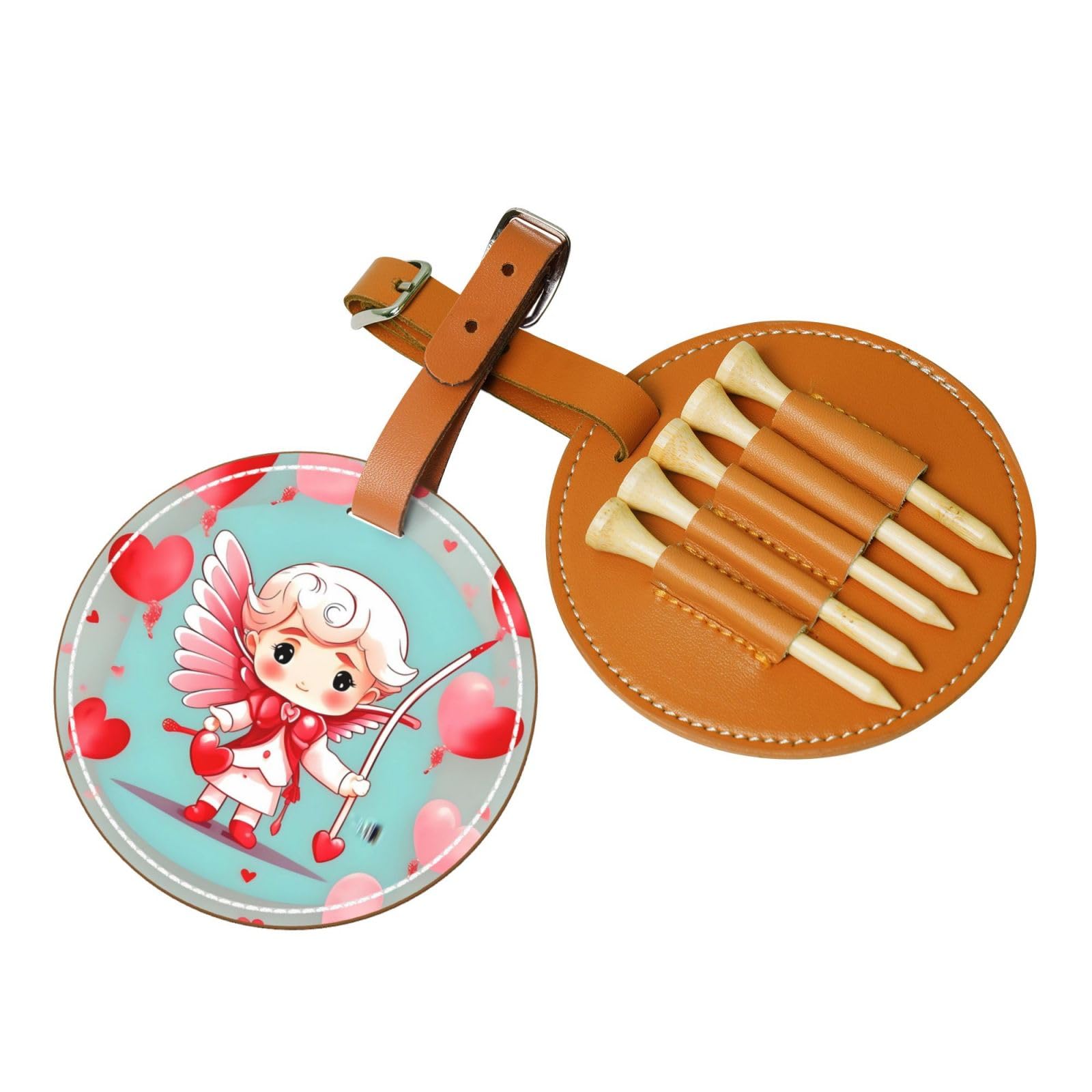 WXXWXD Cute loving boy Printed Golf Tee Storage Bag - Portable Storage, Easily Organize Tees