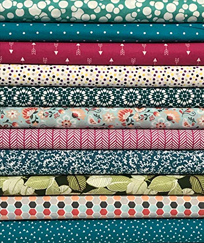 image for Quilting Fabric Squares 8.5” x 8.5” (21.6cm x 21.6cm) Pre-Cut Cott