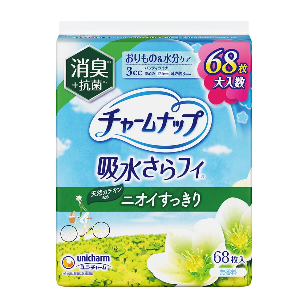 チャームナップ unicharm 吸水さらフィ 消臭 羽なし パンティーライナー