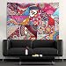 HeroicX Pink Bohemian Multi Color Wall Tapestry Mandala Boho Room Tapestry Wall Hanging for Bedroom Psychedelic Tapestry Floral Tapestry for Dining and Home Décor (150x130cm) (59X51in)
