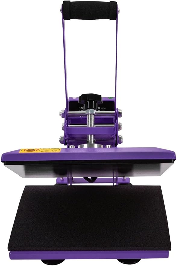 Termofijadora para Camisetas Omosiroi, Ajuste de Tiempo y Temperatura, 11.8 x 9 pulgadas (Púrpura) miniatura 8