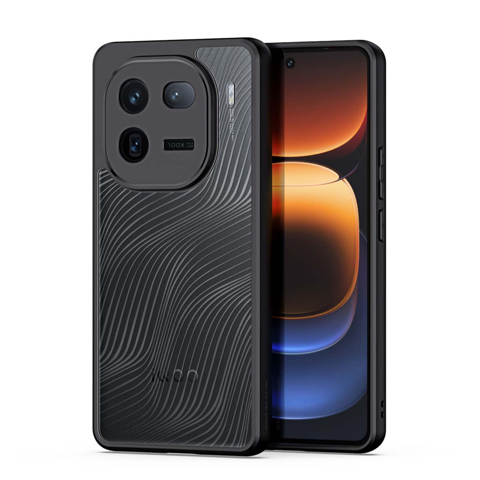 OIATROE Back Cover for Vivo iQOO 12, [Slim-Fit] [Anti-fingerprint] [Matte Texture] Phone Case For Vivo iQOO 12-Black