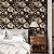 FunStick Black Floral Wallpaper Peel and Stick Vintage Moody Daisy Flower Cream Black Wallpaper for Bedroom Bathroom Waterproof Self Adhesive Dark Floral Contact Paper for Walls Cabinets 17.5"x118"