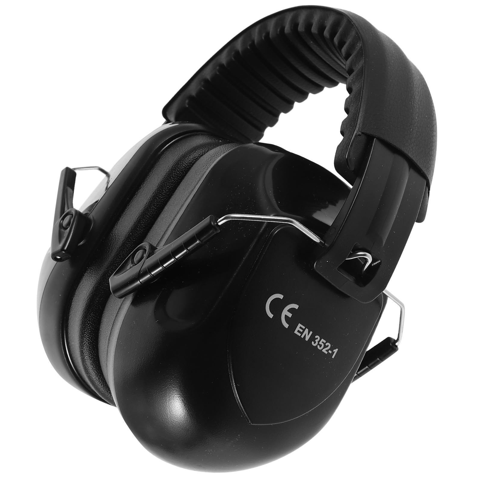 VILLCASE 2 Pièces Casque Antibruit Insonorisé en Abs Noir Haute Atténuation Sonore, Protections Auditives Confortables pour Étude et Voyage, pour Réduire le Bruit Ambiant