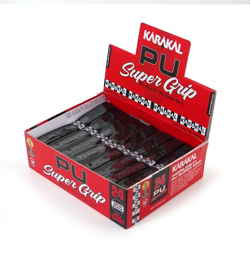 Karakal PU Super Grip schwarz Basis-Griffbänder - 24er Box